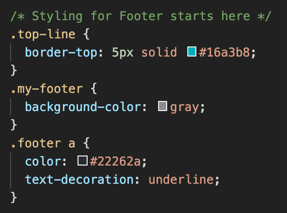 FooterStyling